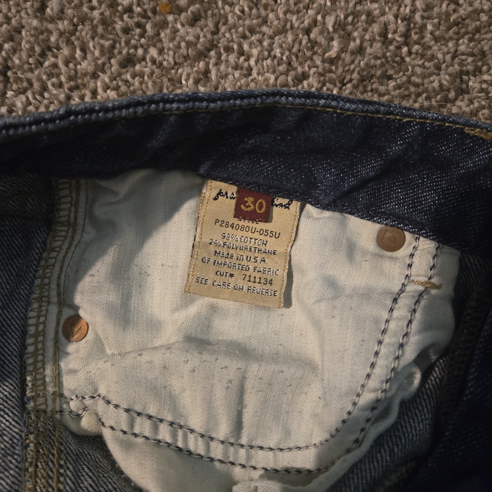 7 For All Mankind Dark Blue Denim Jeans - Picture 3 of 5